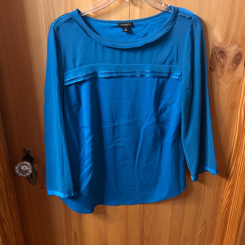 Ann Taylor Teal Blue Blouse